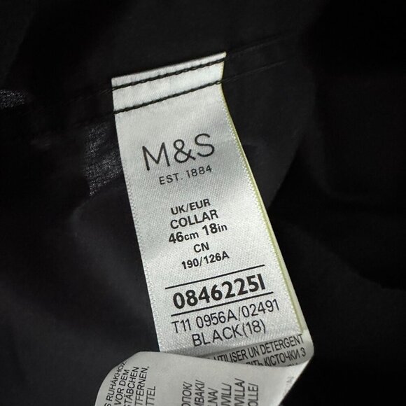 Black Marks & Spencer Autograph Tailored Fit Size 18 Dress Shirt x 2 - Picture 12 of 13